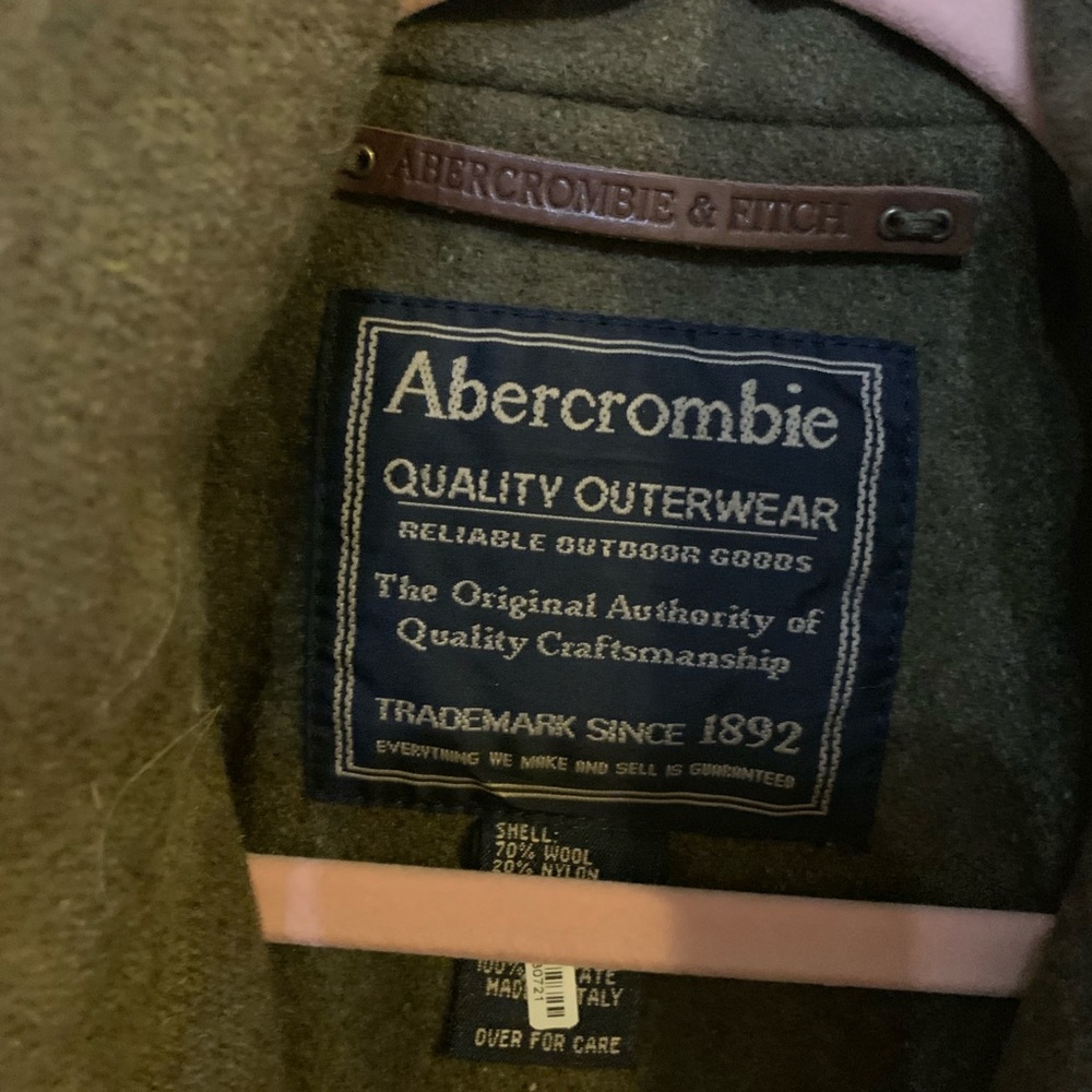Abercrombie & Fitch Women's Olive Peacoat - Picture 6 of 9